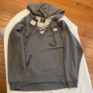 Nike Club lace up hoodie